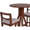 Ver imagem 2 de Mesa Bistrô Olímpia em Madeira Maciça Alta 70x70x105 Castanho