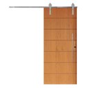 Ver imagem 2 de Porta Correr 2 Trilhos Soft Aparente Puxador Tubo 60cm 82x210cm Belíssima Rodam Abertura Esquerda Branco