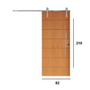 Ver imagem 3 de Porta Correr 2 Trilhos Soft Aparente Puxador Tubo 60cm 82x210cm Belíssima Rodam Abertura Esquerda Branco