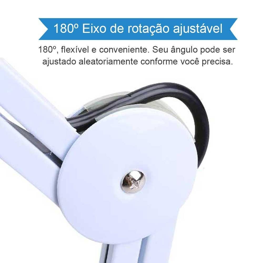 Lupa Luminária Led Estetica Articulável Vidro Óptico Giratório 220v (bsl-lupa-2) - 8