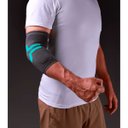 Ver imagem 4 de Cotoveleira de Compressão Pro Cinza com Azul Turquesa N1 Sport