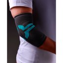 Ver imagem 2 de Cotoveleira de Compressão Pro Cinza com Azul Turquesa N1 Sport