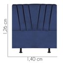 Ver imagem 3 de Cabeceira Estofada Bélgica 140cm Casal para Cama Colchão Box Quarto Suede Azul Marinho - Aurora