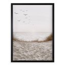 Ver imagem 1 de Quadro Decorativo Praia - Pé na Areia 45x34cm:moldura Preta