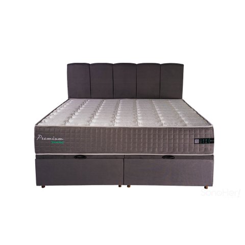 Kit Premium Box Baú Queen 1,58 - Cinza S/m