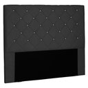 Ver imagem 1 de Cabeceira Estofada Box Casal Queen Size Tânia 160cm Preto