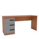Ver imagem 2 de Mesa para Escritório Lisboa 3 Gavetas Cinza/freijó - Politorno
