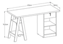 Ver imagem 5 de Mesa Cavalete Escrivaninha Bali com 2 Prateleira 1 Gaveta Branca cm2 Carmolar