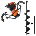 Ver imagem 1 de Perfurador de Solo Vulcan VPS520 2T 52cc 2,5hp Robusto e Econômico Broca 80x10cm + Extensor de