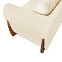 Ver imagem 6 de Poltrona para Sala de Estar Lottus Linho Pés Castanho - Pallazio Cor:Dourado