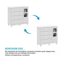 Ver imagem 5 de Cômoda Infantil Uli Peroba 100% MDF Branco 1 Porta 4 Gavetas