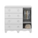 Ver imagem 7 de Cômoda Infantil Uli Peroba 100% MDF Branco 1 Porta 4 Gavetas