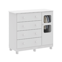 Ver imagem 6 de Cômoda Infantil Uli Peroba 100% MDF Branco 1 Porta 4 Gavetas