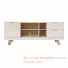 Rack para TV Até 60 Polegadas Nature com 2 Gavetas e uma 1  Porta Babus - 4