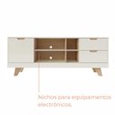 Ver imagem 4 de Rack para TV Até 60 Polegadas Nature com 2 Gavetas e uma 1 Porta Babus