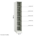 Ver imagem 4 de Guarda Roupa Planejado 100% MDF 1 Porta Orion CabeCasa MadeiraOriginals Bege