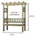 Ver imagem 4 de Pergolado de Madeira 1,75x0,90 Metros - Modelo Chardonnay - Pensemadeiras - Única Único