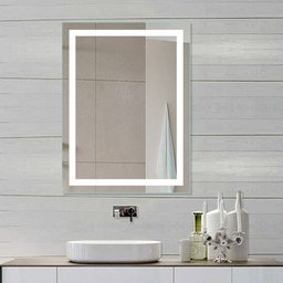 Espelho Led 80x100 Desembaçador Luz 3 Cores Fria Neutra Quente Retangular Jateado 0,80 X 1,00 - 1