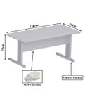 Ver imagem 2 de Mesa Escritório 1,20×0,60m – S/ Gavetas – New City – CINZA/CINZA