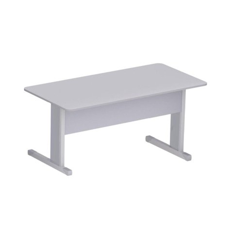 Mesa Escritório 1,20×0,60m – S/ Gavetas – New City – CINZA/CINZA