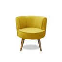 Ver imagem 2 de Poltrona Para Sala Decorativa Isadora Suede Amarelo Madelina Decor