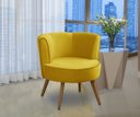Ver imagem 1 de Poltrona Para Sala Decorativa Isadora Suede Amarelo Madelina Decor