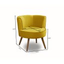 Ver imagem 3 de Poltrona Para Sala Decorativa Isadora Suede Amarelo Madelina Decor