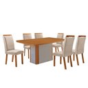 Ver imagem 2 de Mesa de Jantar Isadora 180cm Tampo MDF Canto Copo Laminado e 6 Cadeiras Lorena