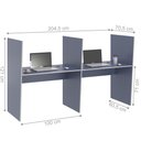 Ver imagem 2 de Mesa de Atendimento 2 Lugar Roma Azul