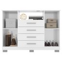 Ver imagem 2 de Cômoda Sapateira 8020 Branco Brilho - Araplac