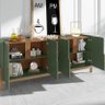 Aparador Buffet Armário Lizz 4 Portas Adega 1,90 Mdf/madeira Verde Oliva/cedro - 3