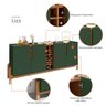 Aparador Buffet Armário Lizz 4 Portas Adega 1,90 Mdf/madeira Verde Oliva/cedro - 5