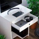 Ver imagem 4 de Mesa de Computador Pratica com Gaveta Branco