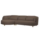 Ver imagem 1 de Sofá 05 Lugares 330cm Arizona com Chaise Direito Bouclé Marrom - Nexta Casa