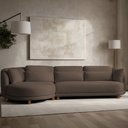 Ver imagem 2 de Sofá 05 Lugares 330cm Arizona com Chaise Direito Bouclé Marrom - Nexta Casa