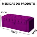 Ver imagem 6 de Calçadeira de Sapatos Baú Estofada 160 Cm Queen Veludo Emma