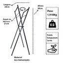Ver imagem 2 de Pé Churrasqueira Bafinho Aço Galvanizado Grande 90x48x26cm