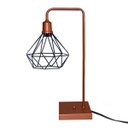 Ver imagem 2 de Luminária Abajur com Aramado Estilo Retro - Cobre Preto