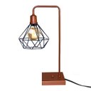 Ver imagem 1 de Luminária Abajur com Aramado Estilo Retro - Cobre Preto
