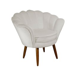 Poltrona Decorativa Pétala Bege - 1