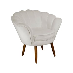 Poltrona Decorativa Pétala Bege