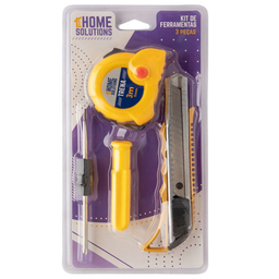 Kit Ferramenta 4 Peças Trena Estilete Chave Duo Fenda e Philips - 2