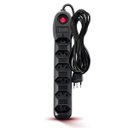 Ver imagem 1 de Filtro De Linha 6 Tomadas Pp 3x0,75 Comprimento 3 Metros 255 Preto