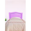 Ver imagem 1 de Cabeceira de Cama Box Solteiro Línea Corino Lilás com Tachas