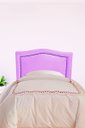 Ver imagem 1 de Cabeceira de Cama Box Solteiro Línea Corino Lilás com Tachas