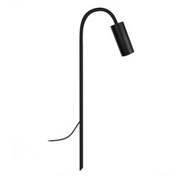 Balizador Espeto Luminária Jardim Escada Curvo Preto 50cm - 1