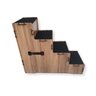 Escada Pet Cachorros Em Mdf Com 4 Degraus- 60cm Altura - Cor Amadeirado - 1