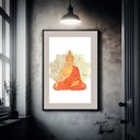Ver imagem 2 de Quadro Decorativo Buda Sidarta - 60x48cm:madeira Branca
