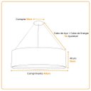 Ver imagem 6 de Lustre Pendente Madeira Redondo Preto 40cm - Preto