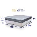 Ver imagem 3 de Conjunto Box Branco Argel Cinza Espuma D33 King 193x203x67 - King House
